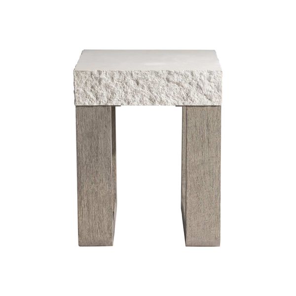 Bristol Sand Gray Weathered Teak Outdoor Side Table, image 1