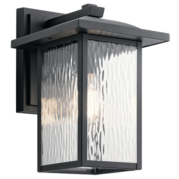 Capanna Textured Black 9-Inch One-Light Medium Outdoor Wall Light, image 1