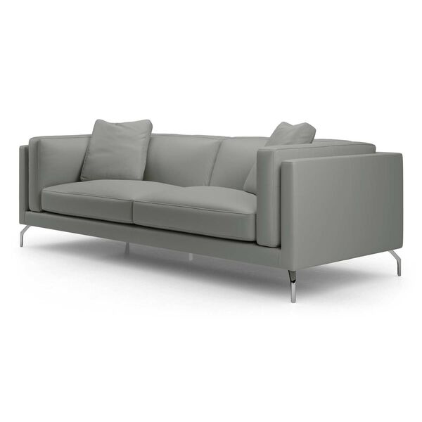 Felton Warm Gray Leather Sofa, image 2
