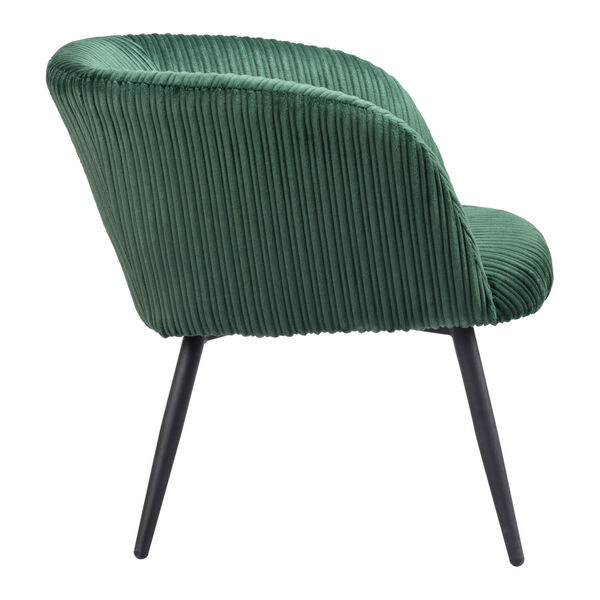 Papillion Green and Matte Black Accent Chair, image 2