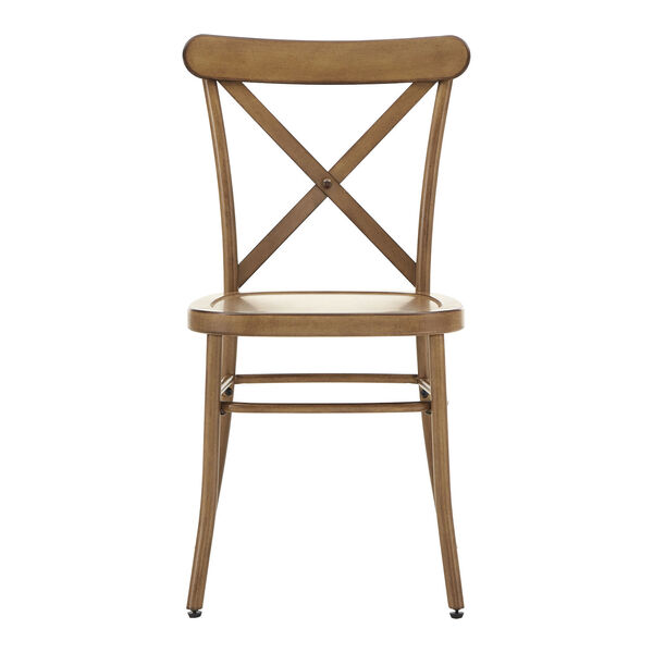 Roman Brown Metal Dining Chair, image 2