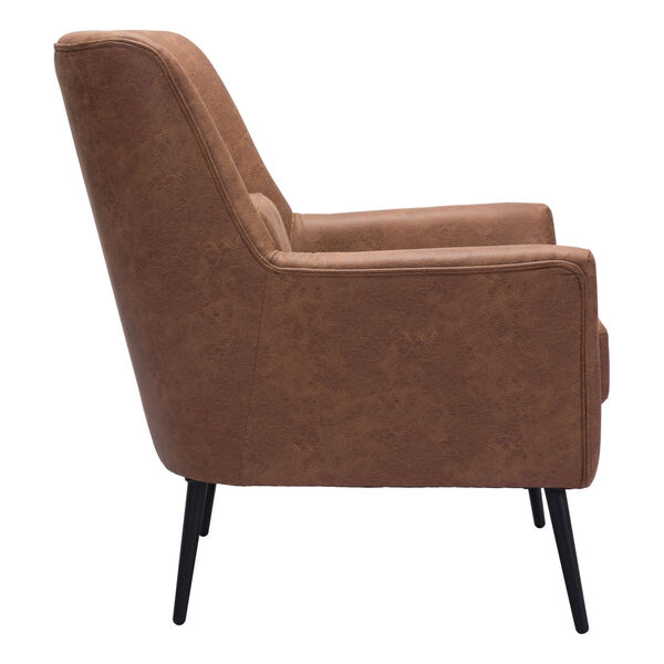 Ontario Vintage Brown and Gold Accent Chair, image 3