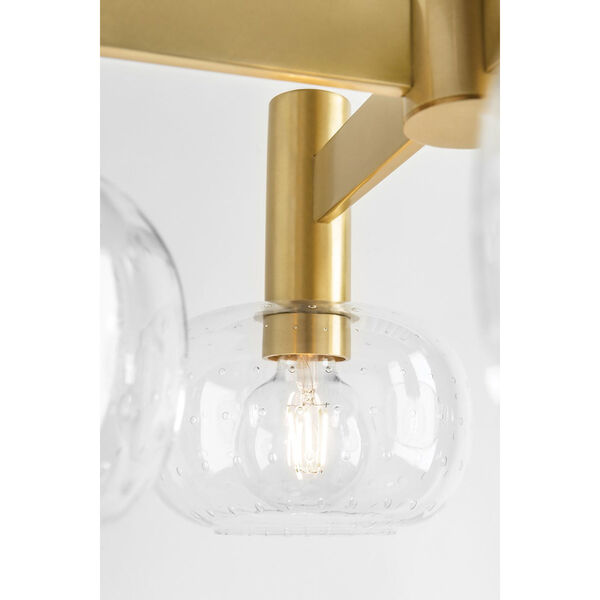Harlow Aged Brass Four-Light Chandelier, image 4