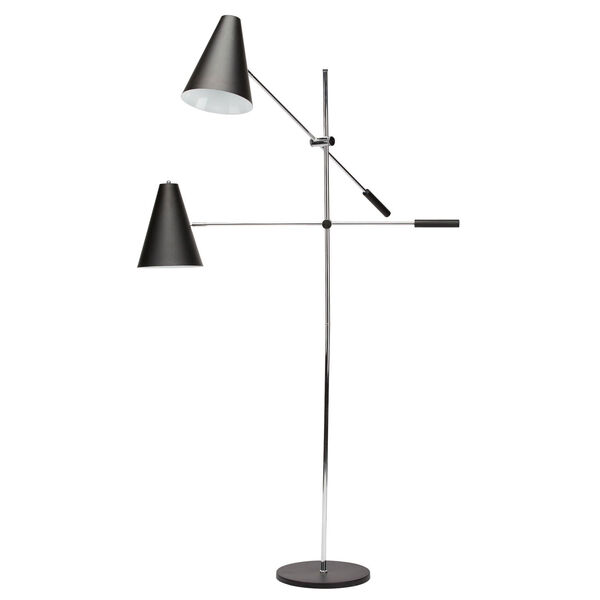 Tivat Black Two-Light Floor Lamp, image 3