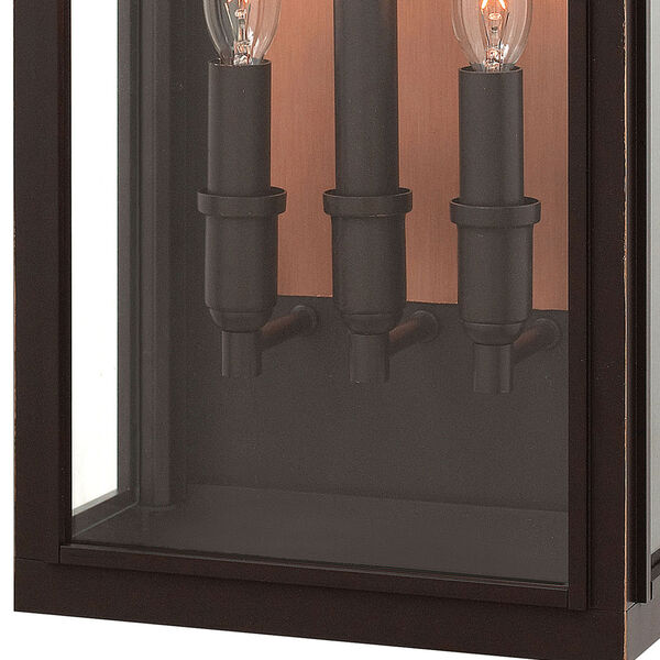 Sutcliffe Oil Rubbed Bronze Three-Light Outdoor Wall Sconce, image 9