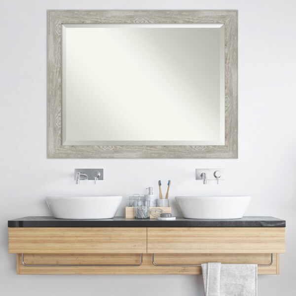 Dove Gray 46W X 36H-Inch Bathroom Vanity Wall Mirror, image 6
