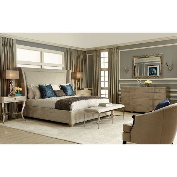Criteria Heather Gray Wood and Fabric 90-Inch Bed, image 6