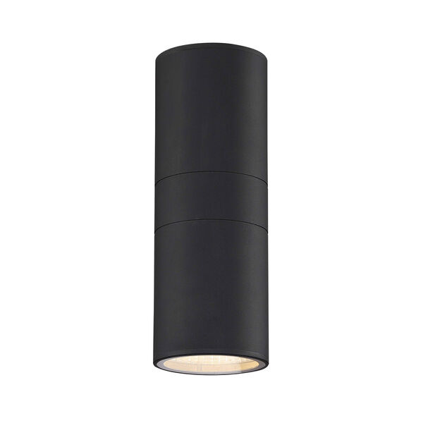 Textured Matte Black LED Outdoor Wall Sconce, image 3
