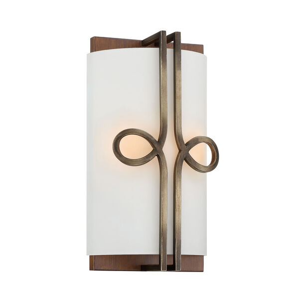 Yorkville Aged Darkwood with Silver Pati Two-Light Wall Sconce, image 2