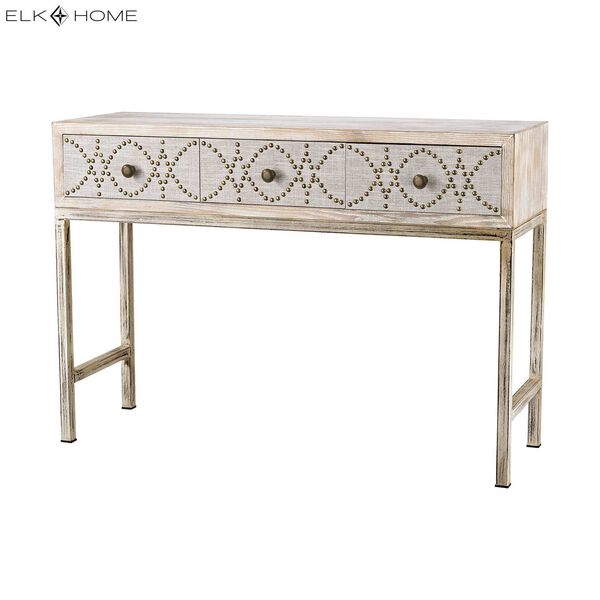 Albiera Natural Linen Driftwood Grey Console, image 2