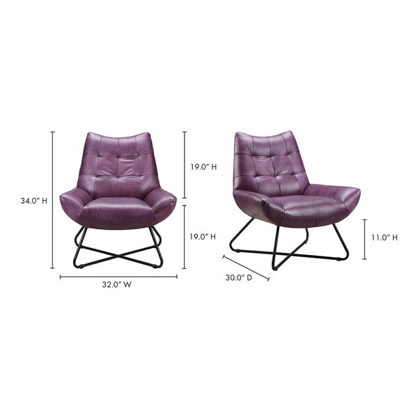 Graduate Lounge Chair Purple, image 4