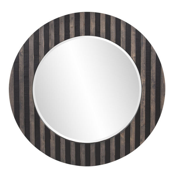 Winchester Black and Tan Round Wall Mirror, image 1