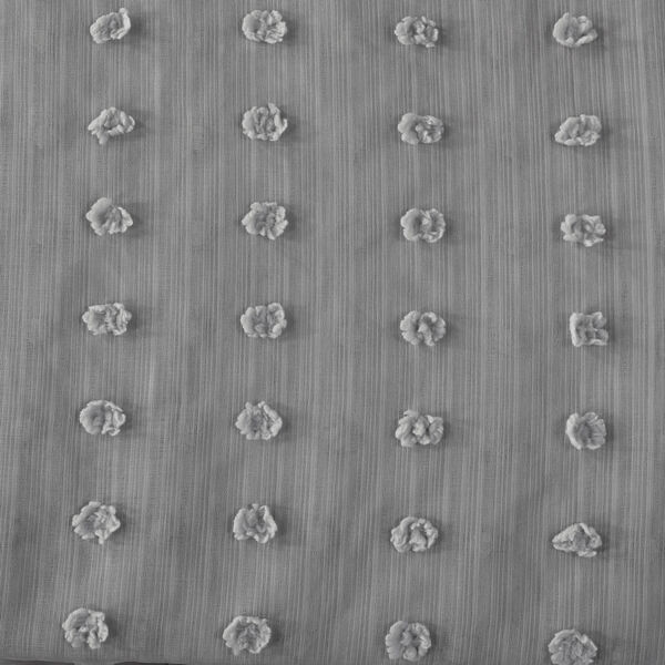 Dot Grey Patterned Linen Sheer Curtain Single Panel, image 6