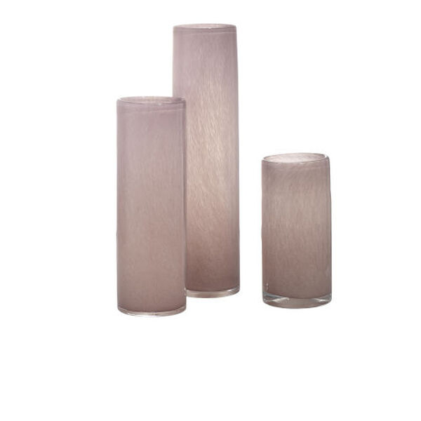 Gwendolyn Pink Hand Blown Vases Set of Three, image 1