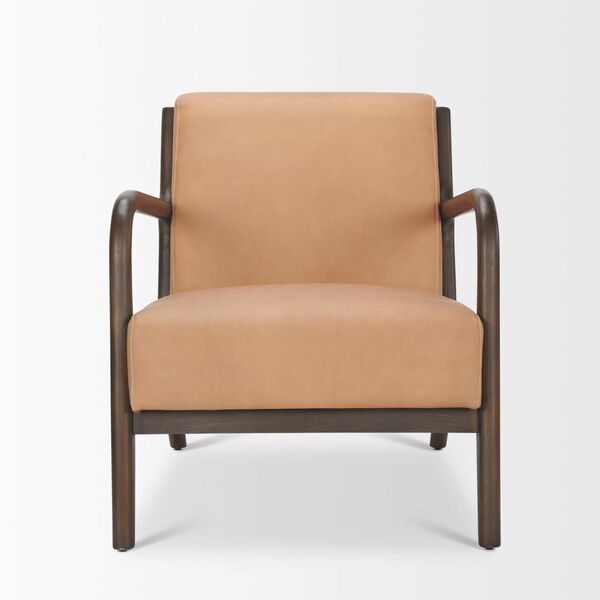Cashel Tan Genuine Leather Accent Chair, image 2