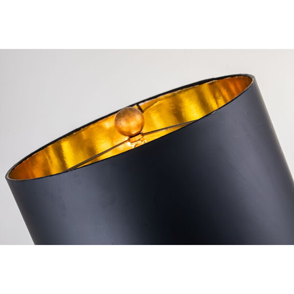 Camilia Matte Black and Gold Table Lamp, image 5
