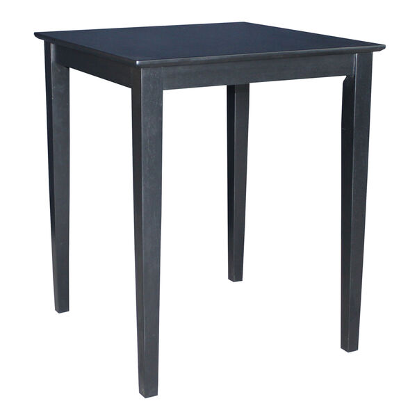 Black Solid Wood Counter Height Table, image 1