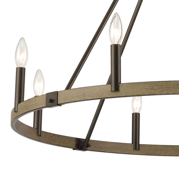 Transitions Oil Rubbed Bronze and Aspen Eight-Light Chandelier, image 5