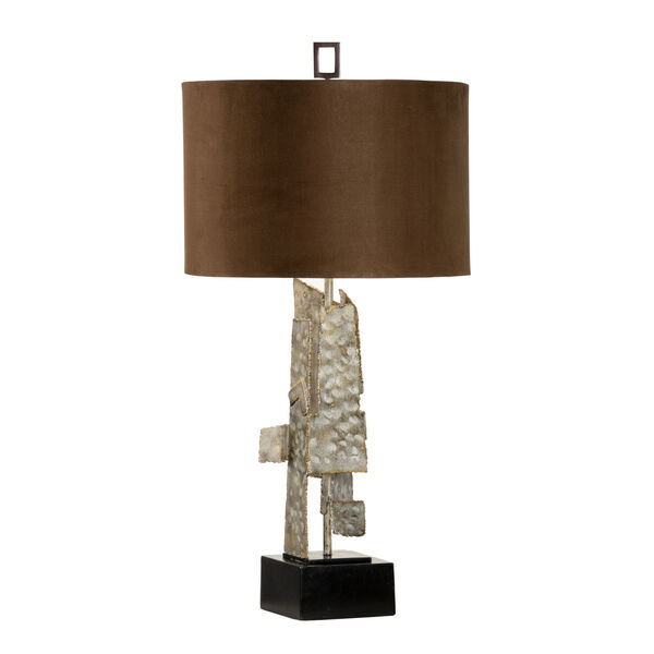 Bronze and Antique Silver One-Light 6-Inch Kahn Lamp, image 1