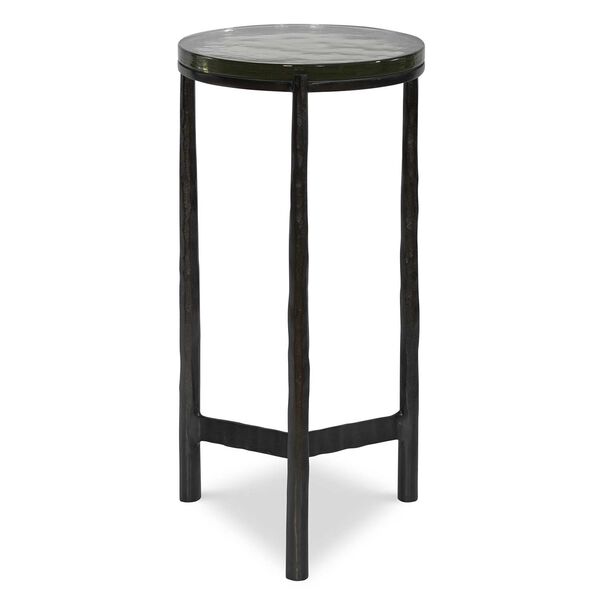 Eternity Dark Gunmetal Iron and Glass Accent Table, image 4