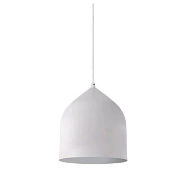 Helena White with Silver Seven-Inch One-Light LED Mini-Pendant, image 1
