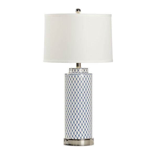 MarketPlace Blue and White One-Light Table Lamp, image 1