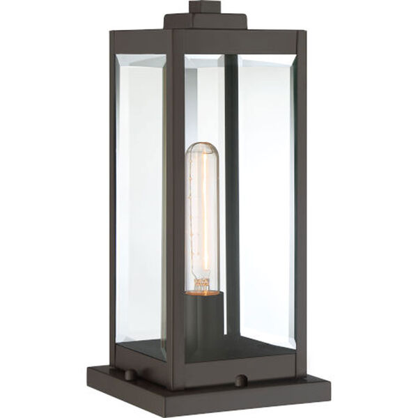 Pax Bronze One-Light Outdoor Pier Base with Beveled Glass, image 1