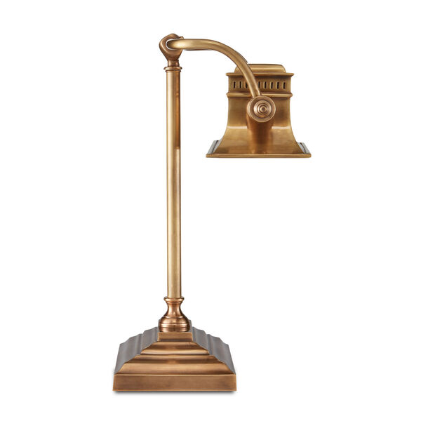 Malvasia Vintage Brass One-Light Desk Lamp, image 3