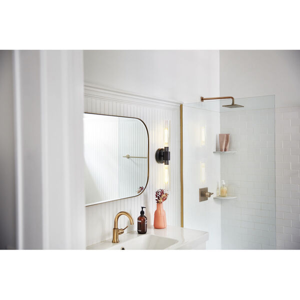 Shea Black Two-Light Bath Vanity, image 2