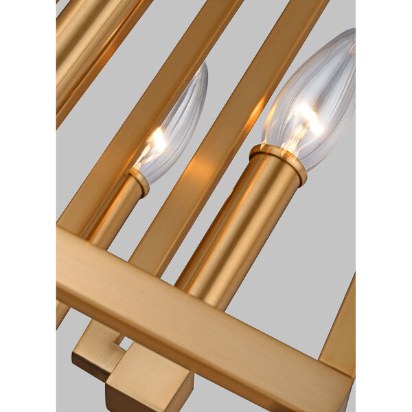Conant Gilded Satin Brass 13-Inch Four-Light Pendant, image 4