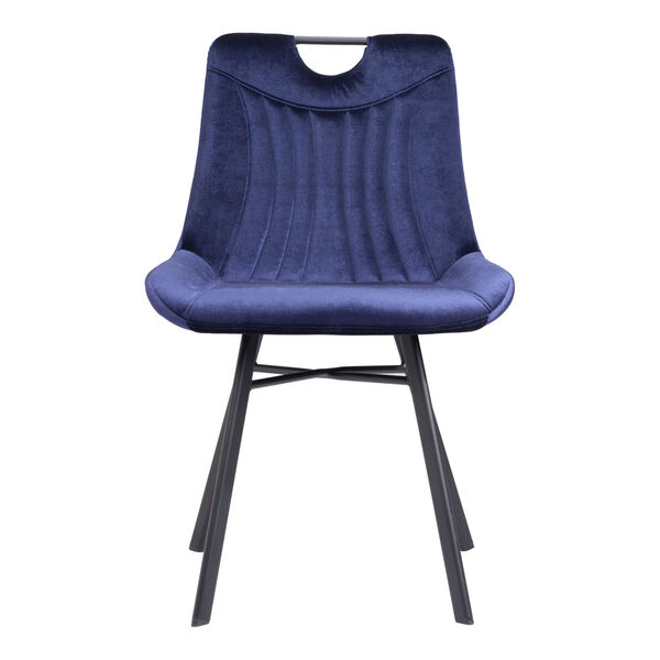 Tyler Blue and Matte Black Dining Chair, image 3