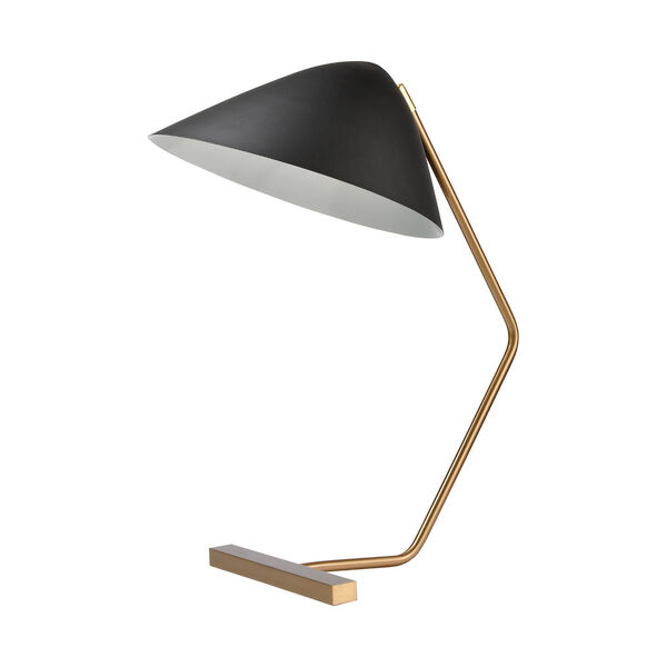 Vance Brass and Black One-Light Table Lamp, image 2