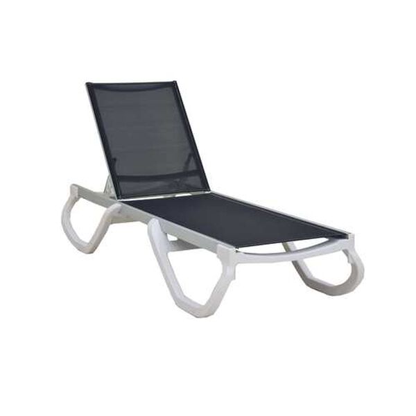 Panama Anthracite Outdoor Chaise Lounger, Set of Two, image 2