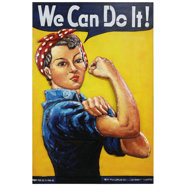 We Can Do It Mixed Media Hand Painted Dimensional Wall Art, image 2