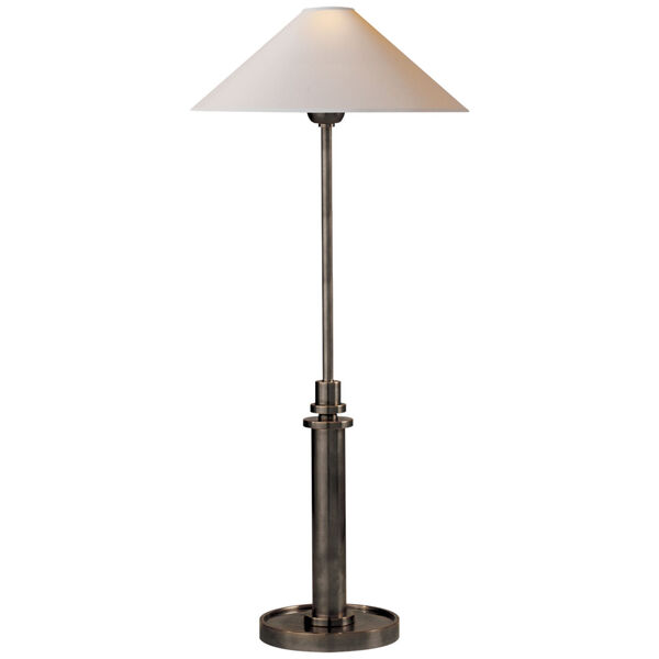 Hargett Buffet Lamp in Bronze with Natural Paper Shade by J. Randall Powers, image 1