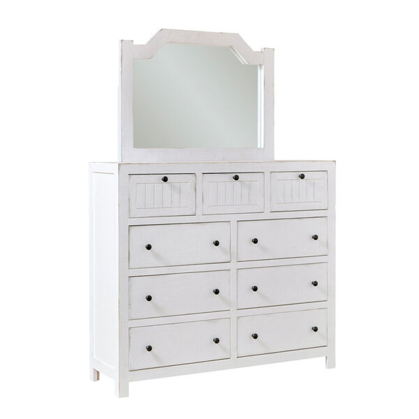 Elmhurst White Drawer Dresser and Mirror, image 3