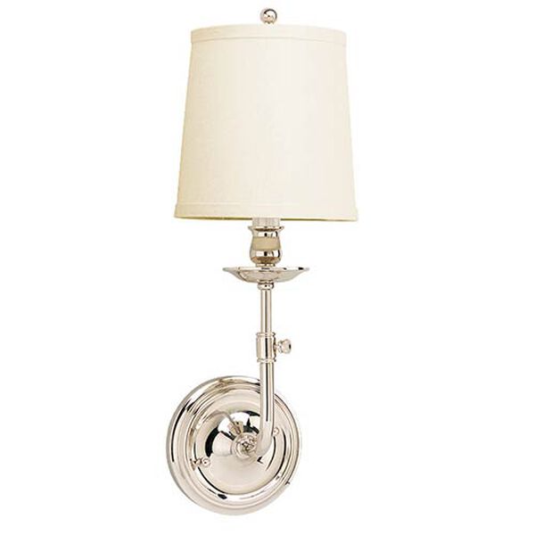 Logan Polished Nickel One-Light Wall Sconce, image 1