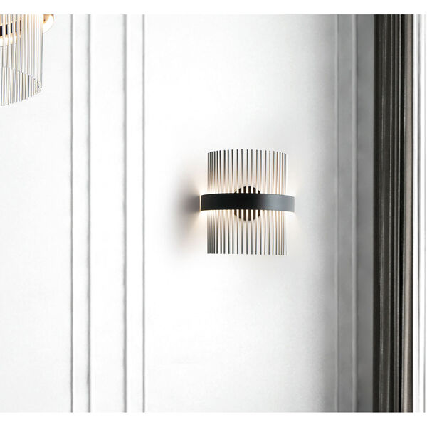 Chimes Black and Satin Nickel LED Smart Home Wall Sconce, image 3