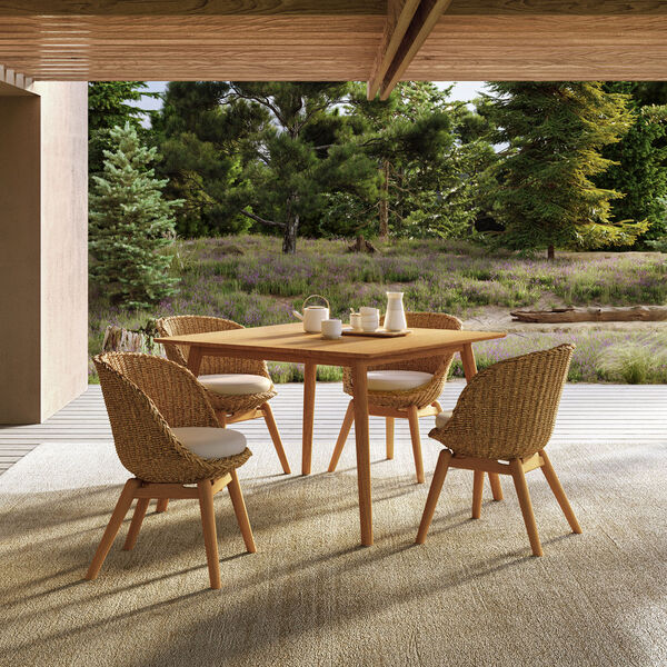 Tulle Natural Outdoor Dining Set, Five-Piece, image 2