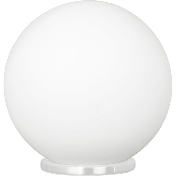 Rondo White One-Light Table Lamp with Opal Frosted Glass Shade, image 1