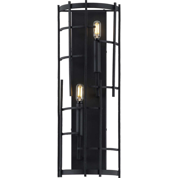 Torres Black Eight-Inch Two-Light ADA Wall Sconce, image 3