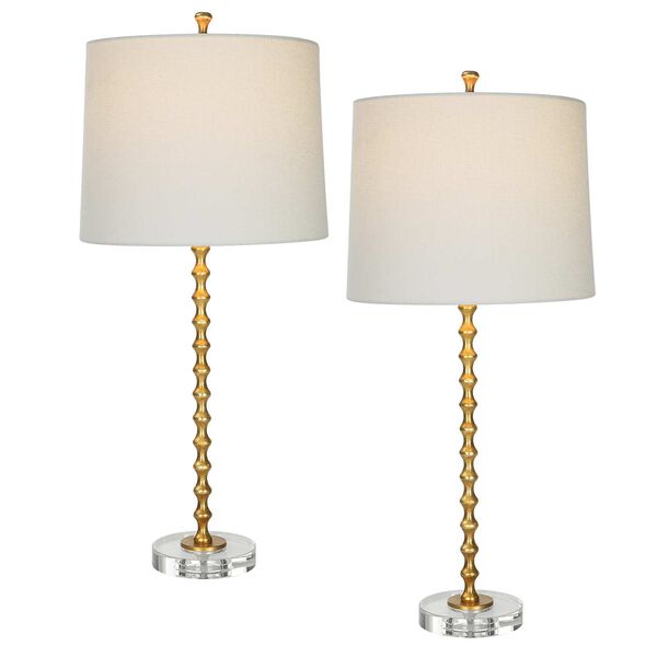 Loring Stacked Hourglass Gold One-Light Table Lamp, Set of 2, image 1