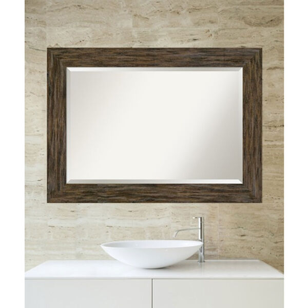 Fencepost Brown Bathroom Wall Mirror, image 4