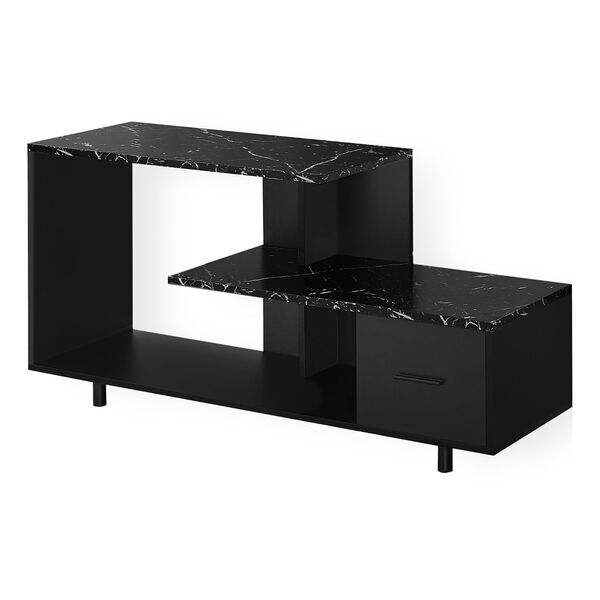 Black Marble Art Deco TV Stand, image 1