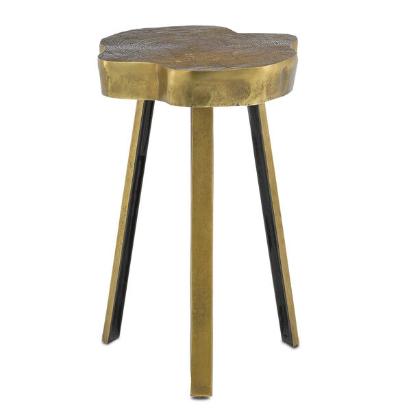 Mambo Antique Brass Accent Table, image 1