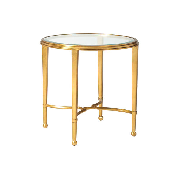 Metal Designs Gold Sangiovese Round End Table, image 1