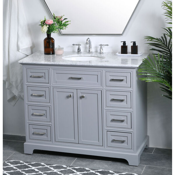 Americana Light Gray 42-Inch Vanity Sink Set, image 4