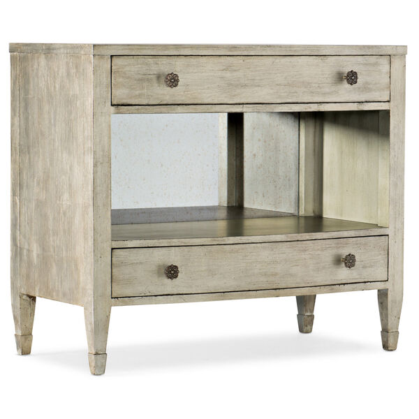 Sanctuary Champagne 37-Inch Two-Drawer Nightstand, image 1