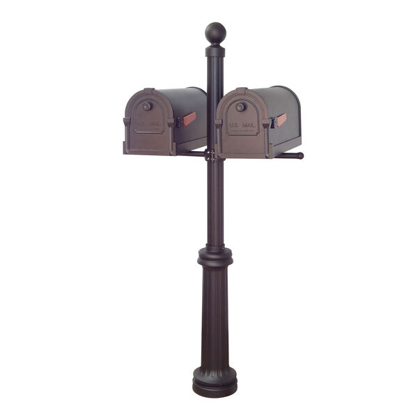 Savannah Curbside Mailboxes and Fresno Double Mount Mailbox Post in Black, image 1