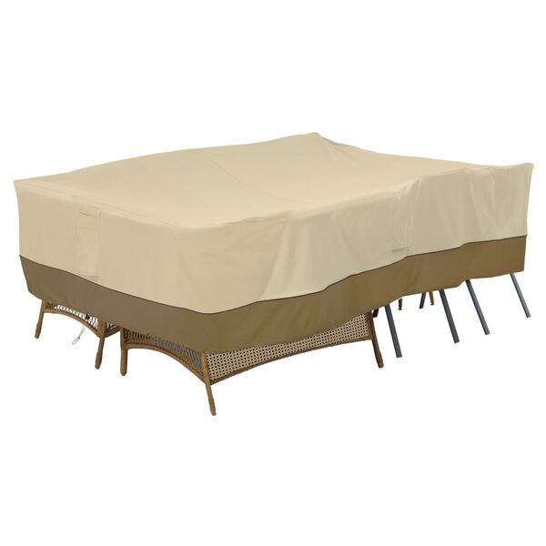 Ash Beige and Brown 140-Inch General Purpose Patio Furniture Cover, image 1